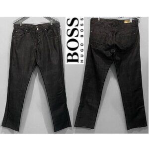 Boss Hugo Boss Men's Black Straight Jeans Selection Trim Piping Size 35 / 34